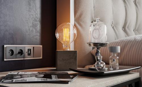 Розетка прикроватные тумбочки. Функциональные зоны в спальне