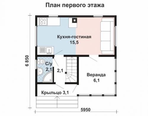 Топ-10 планировок дома 6х6: идеальные варианты для вашего пространства 05 Топ-10 планировок дома 6х6: идеальные варианты для вашего пространства 05