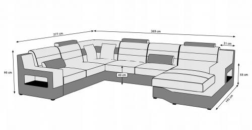 Большой угловой диван, размеры. Стандартные размеры