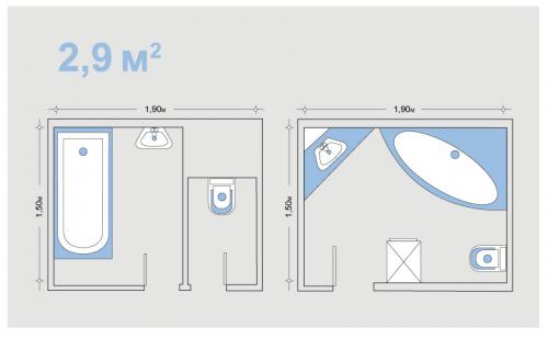 Стандартная площадь ванной комнаты. Какой размер по стандартам в ванной комнате