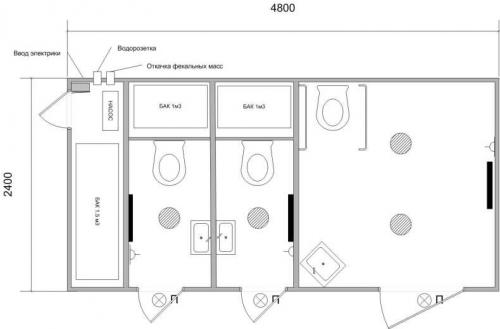План общественного туалета